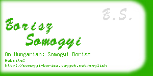 borisz somogyi business card